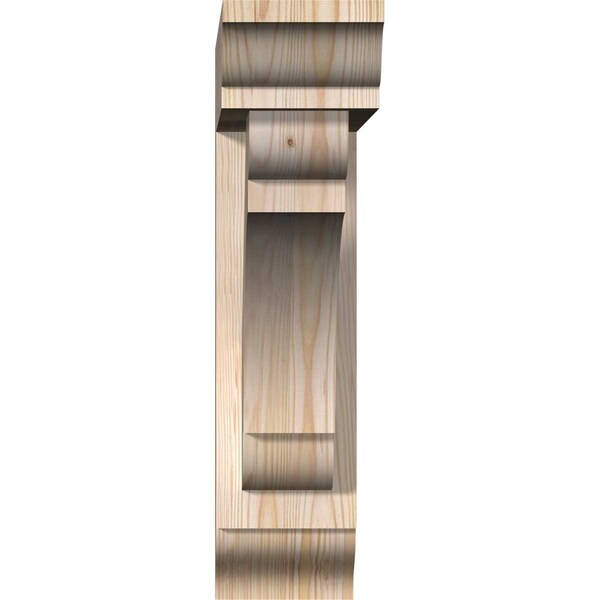 Olympic Traditional Smooth Bracket W/ Offset Brace, Douglas Fir, 5 1/2W X 22D X 22H